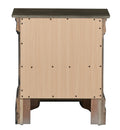 Elegant Gray Traditional Nightstand Gray Particle Board