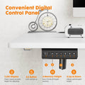 Electric Height Adjustable Standing Desk,Sit To Stand Ergonomic Computer Desk,White,40'' X 24