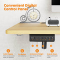 Electric Height Adjustable Standing Desk,Sit To Stand Ergonomic Computer Desk,Yellow,55'' X 24