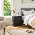 Drawers Dresser Chest Of Drawers,Metal Frame And Wood Top,2Bc,Black Black Wood