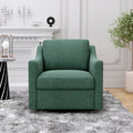 360 Degree Swivel Armchair Cotton Linen Skin Friendly Fabric Ergonomic Design Brass Nail Decorative Armchair Living Room Chairs Bedroom Chairs Living Room Chairs Black Legs Suitable For Indoor Homes