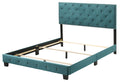 Stylish King Bed For Your Bedroom Green Foam Velvet