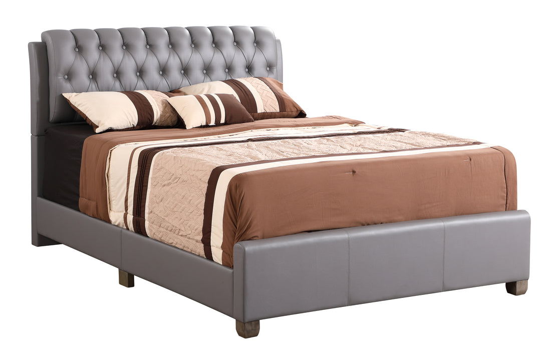 Marilla G1505C Fb Up Full Bedlight Grey Light Grey Foam Pu
