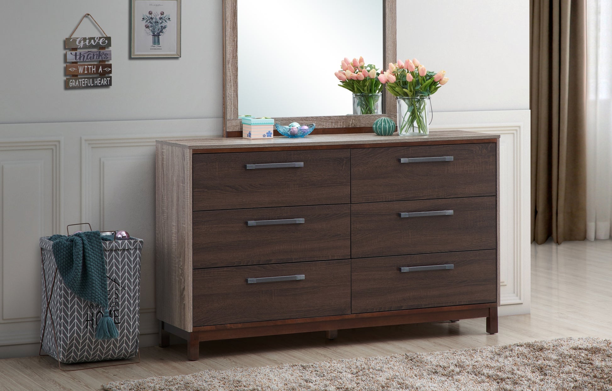 Magnolia G1400 D Dressergray Brown Gray Particle Board