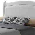Elegant Traditional King Bed In White White Particle Board