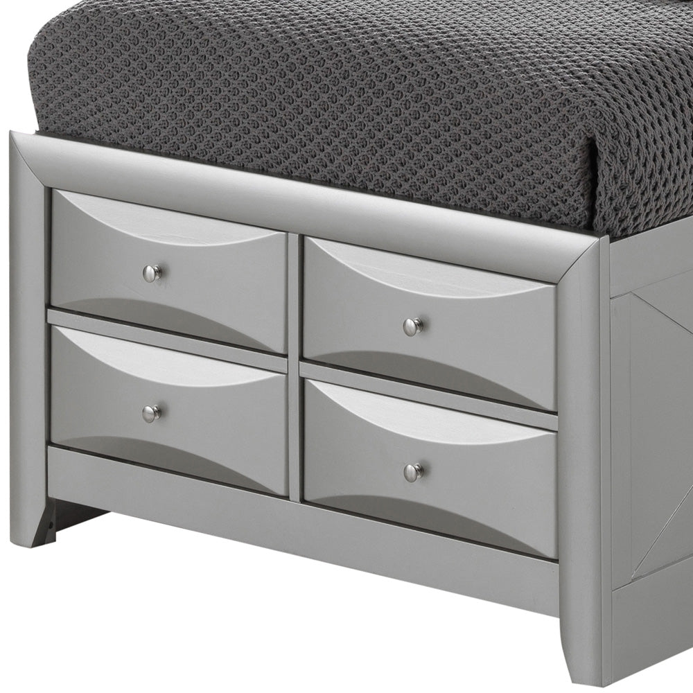 Marilla G1503G Tsb3 Twin Storage Bedsilver Champagne Champagne Particle Board