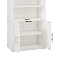 Queen Size Murphy Bed With 1 Side Cabinet Storage Shelf, 68 Inch Cabinet Bed Folding Wall Bed With Desk Combo Perfect For Guest Room, Study, Office,White Old Sku:Bs300491Aac Box Spring Not Required Queen Antique Grey White Wood White Pine Murphy Solid