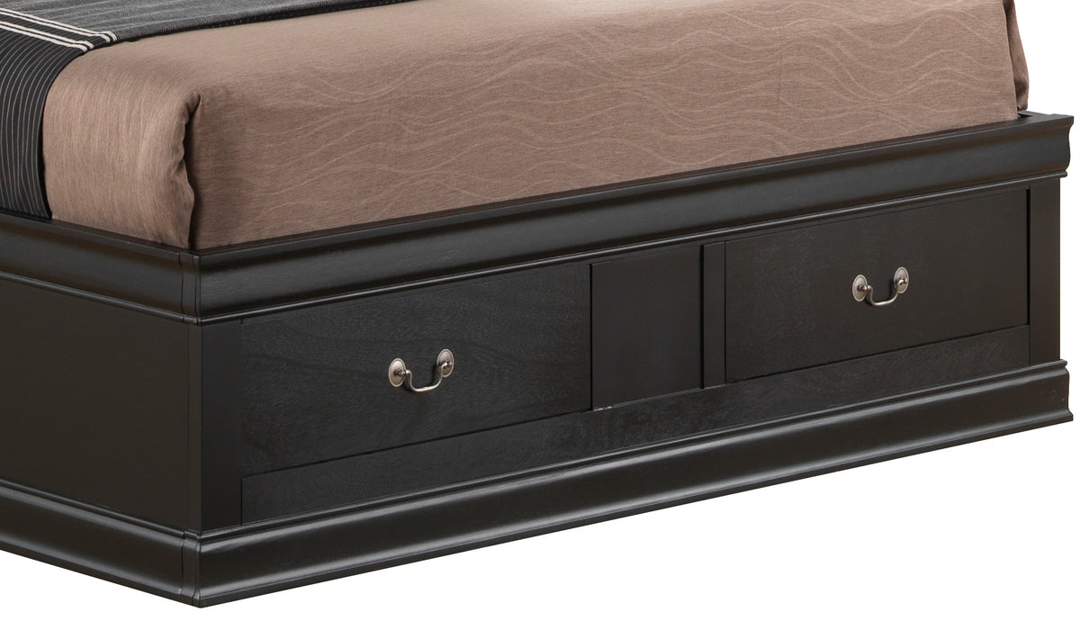 Louis Phillipe G3150B Qsb Queen Storage Bedblack Black Particle Board
