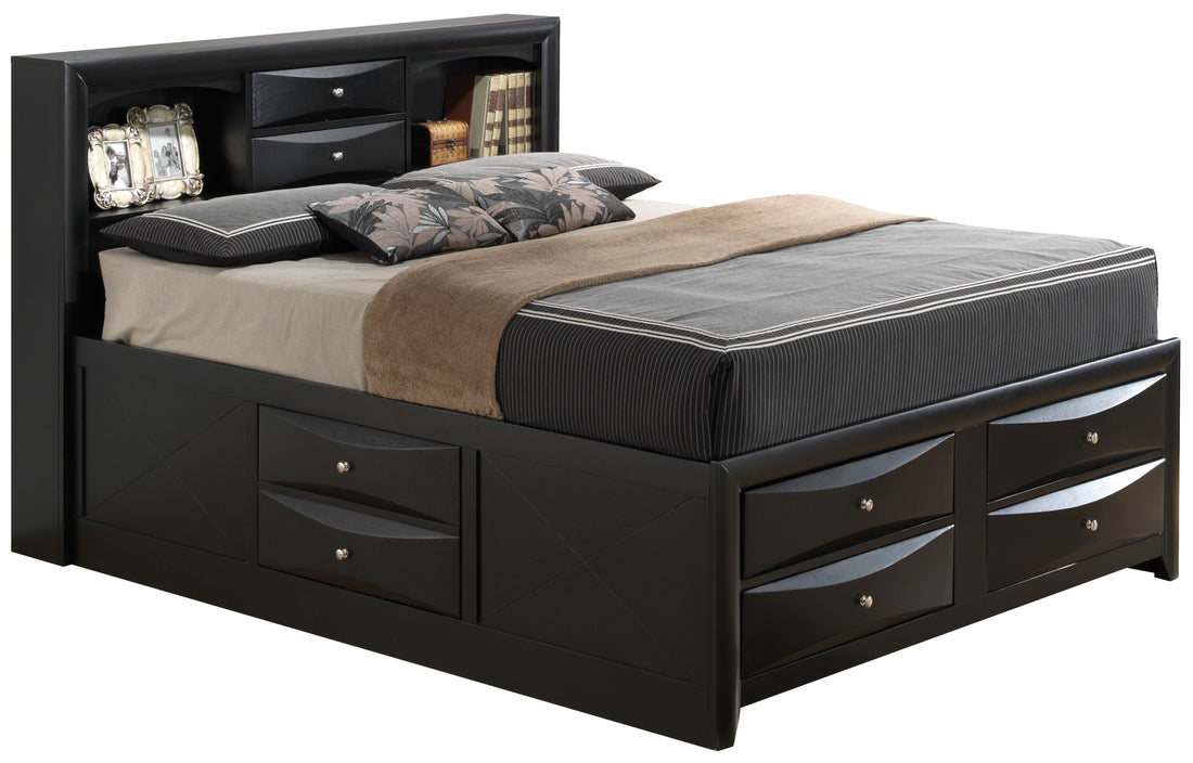 Marilla G1500G Ksb3 King Storage Bedblack Black Particle Board