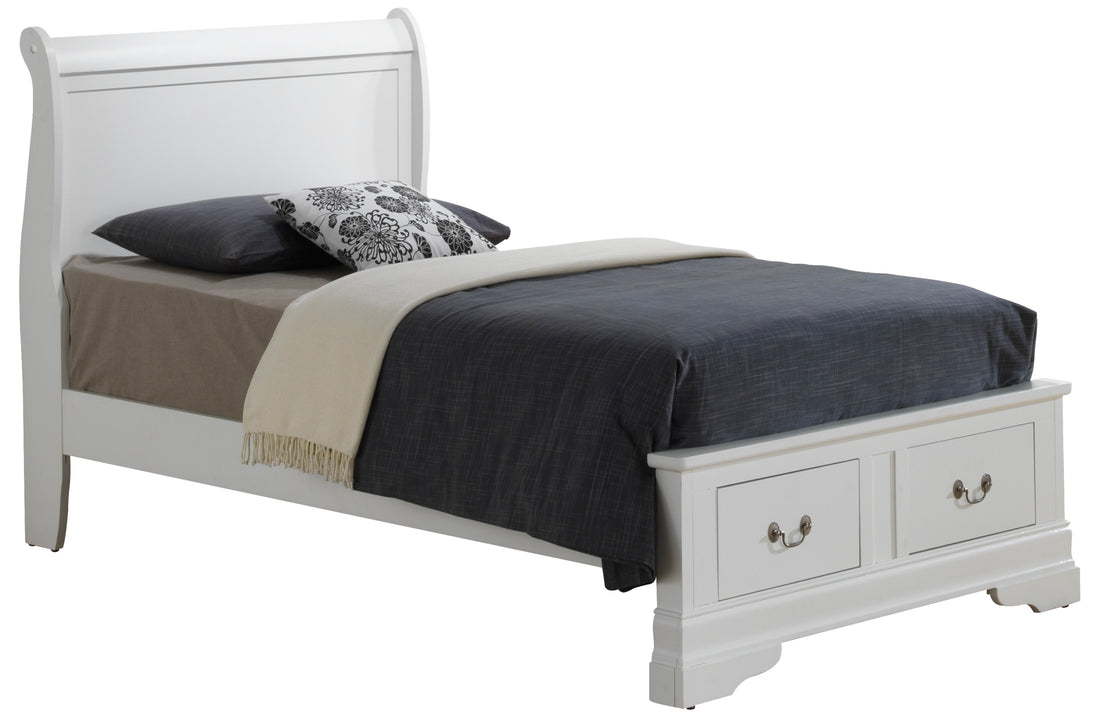 Louis Phillipe G3190D Tsb2 Twin Storage Bedwhite White Particle Board