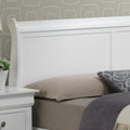 Elegant Full Bed With Storage In White White Particle Board