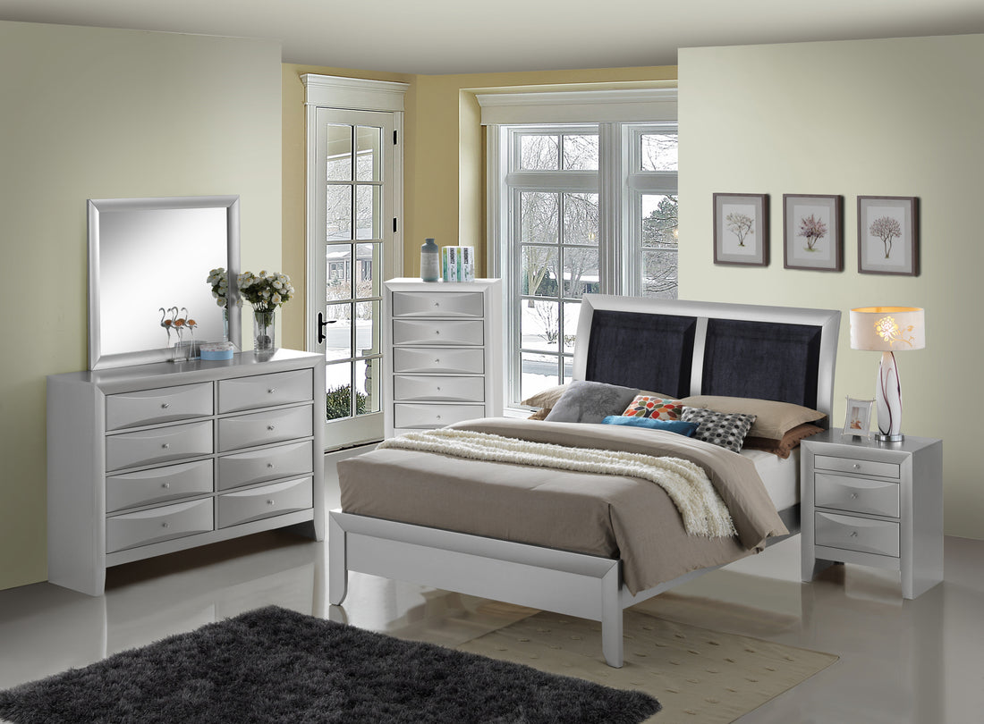 Marilla G1503A Kb King Bedsilver Champagne Champagne Particle Board