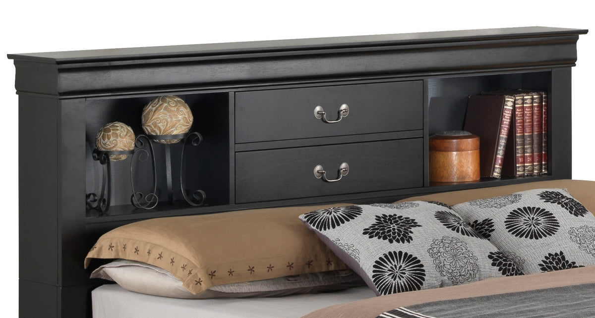 Louis Phillipe G3150B Qsb Queen Storage Bedblack Black Particle Board