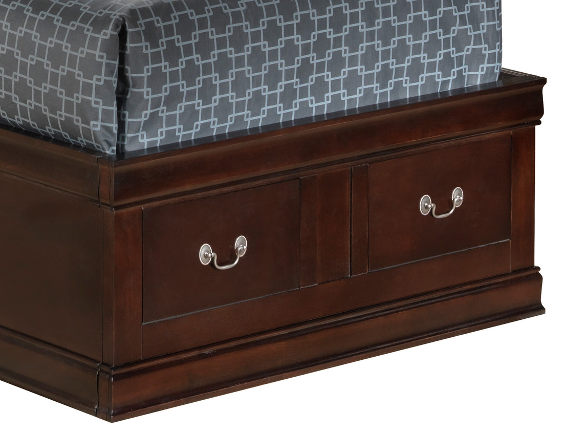 Louis Phillipe G3125B Tsb Twin Storage Bedcappuccino Box Spring Not Required Twin Cappuccino Partice Board Mdf Pine Wood