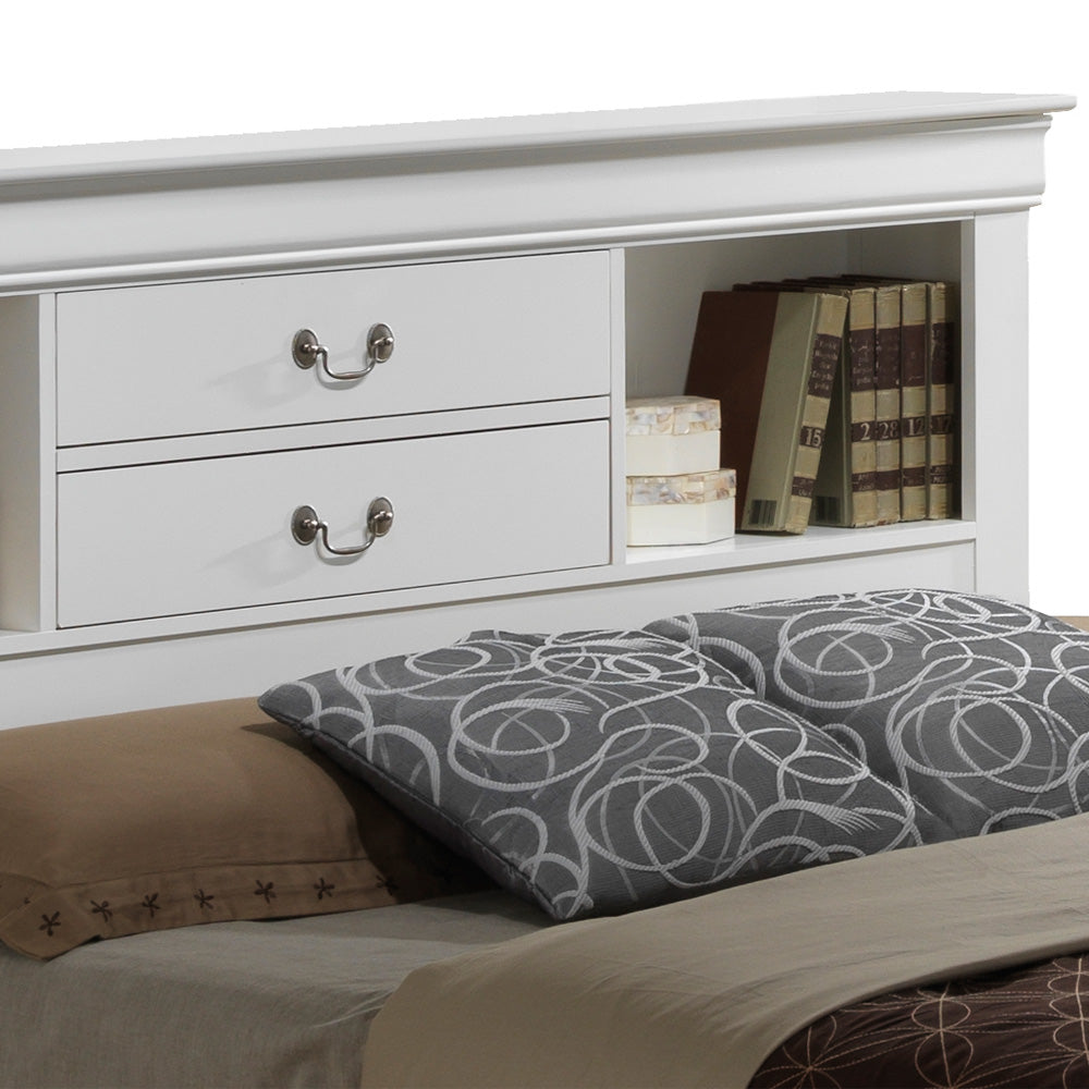 Louis Phillipe G3190B Qsb Queen Storage Bedwhite White Particle Board