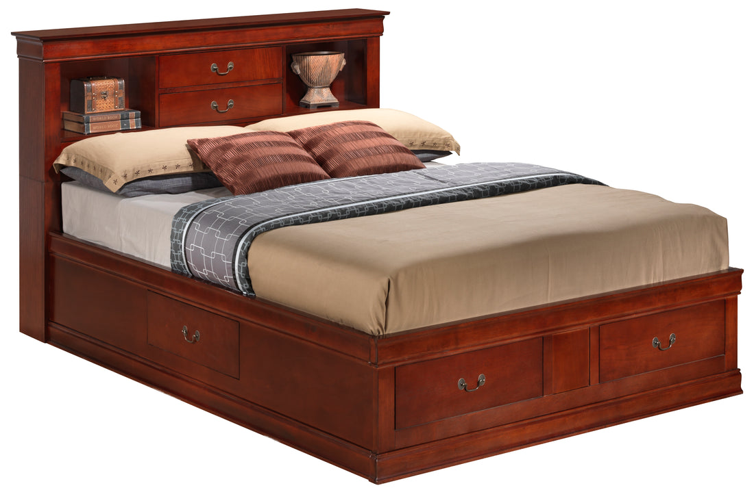 Louis Phillipe G3100B Fsb Full Storage Bedcherry Cherry Particle Board