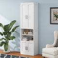 Queen Size Murphy Bed With 1 Side Cabinet Storage Shelf, 68 Inch Cabinet Bed Folding Wall Bed With Desk Combo Perfect For Guest Room, Study, Office,White Old Sku:Bs300491Aac Box Spring Not Required Queen Antique Grey White Wood White Pine Murphy Solid