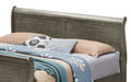 Traditional Gray King Bed For Elegant Bedrooms Gray Particle Board