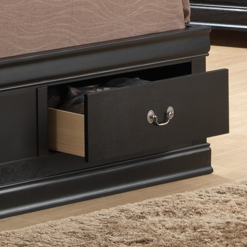 Louis Phillipe G3150B Ksb King Storage Bedblack Black Particle Board