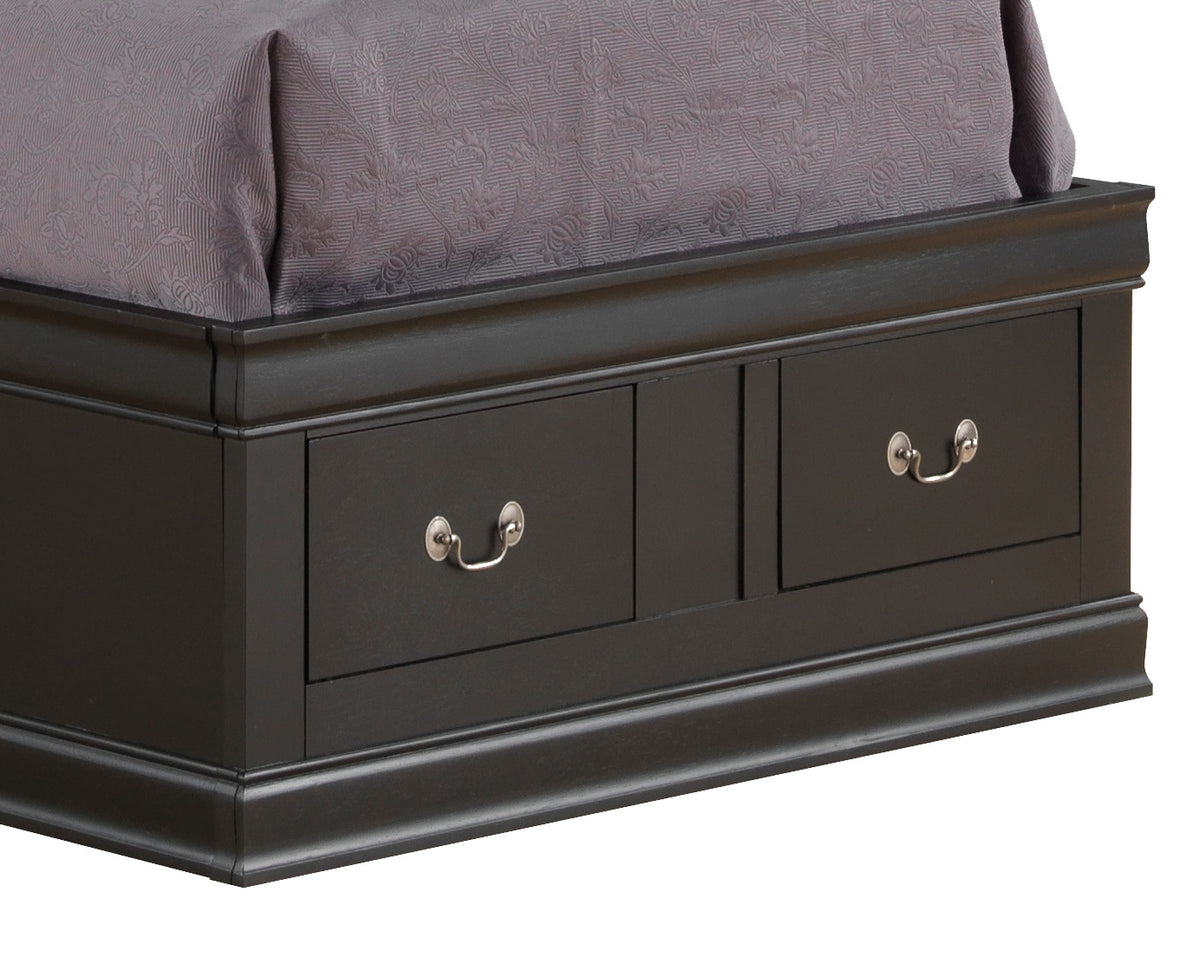 Louis Phillipe G3150B Tsb Twin Storage Bedblack Black Particle Board