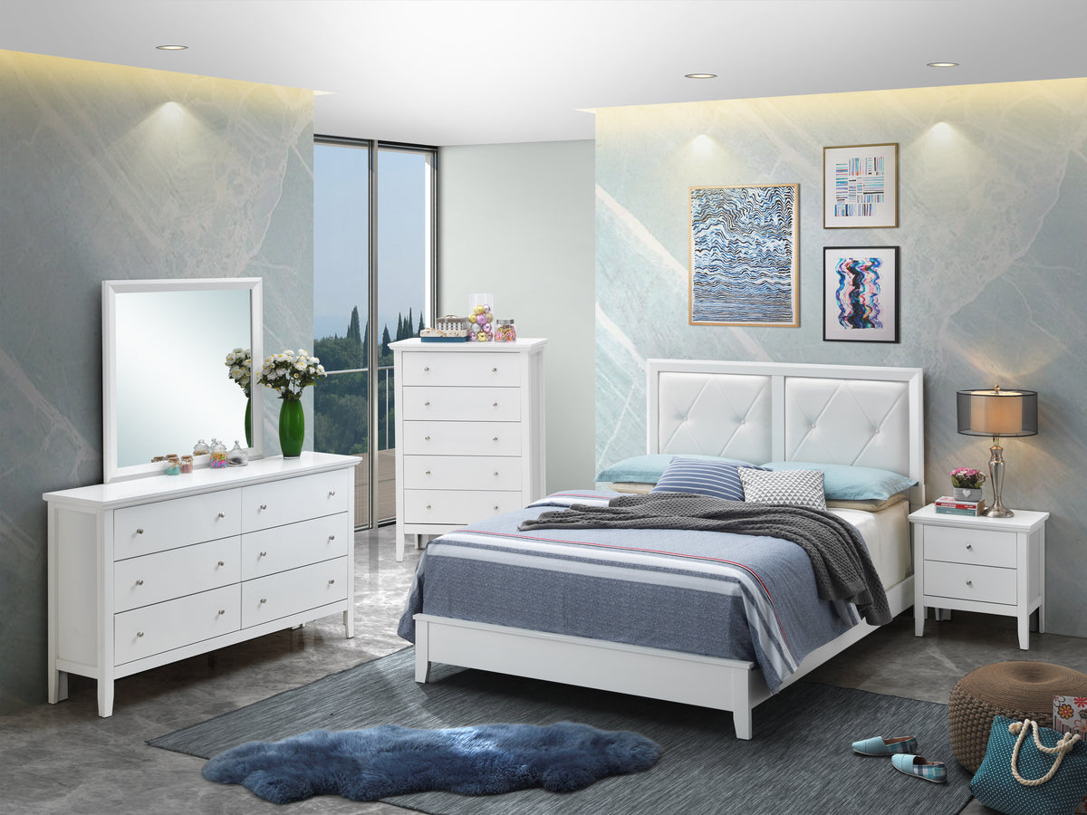 Primo G1339A Qb Queen Bedwhite White Mdf