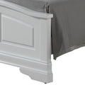 Elegant Traditional King Bed In White White Particle Board