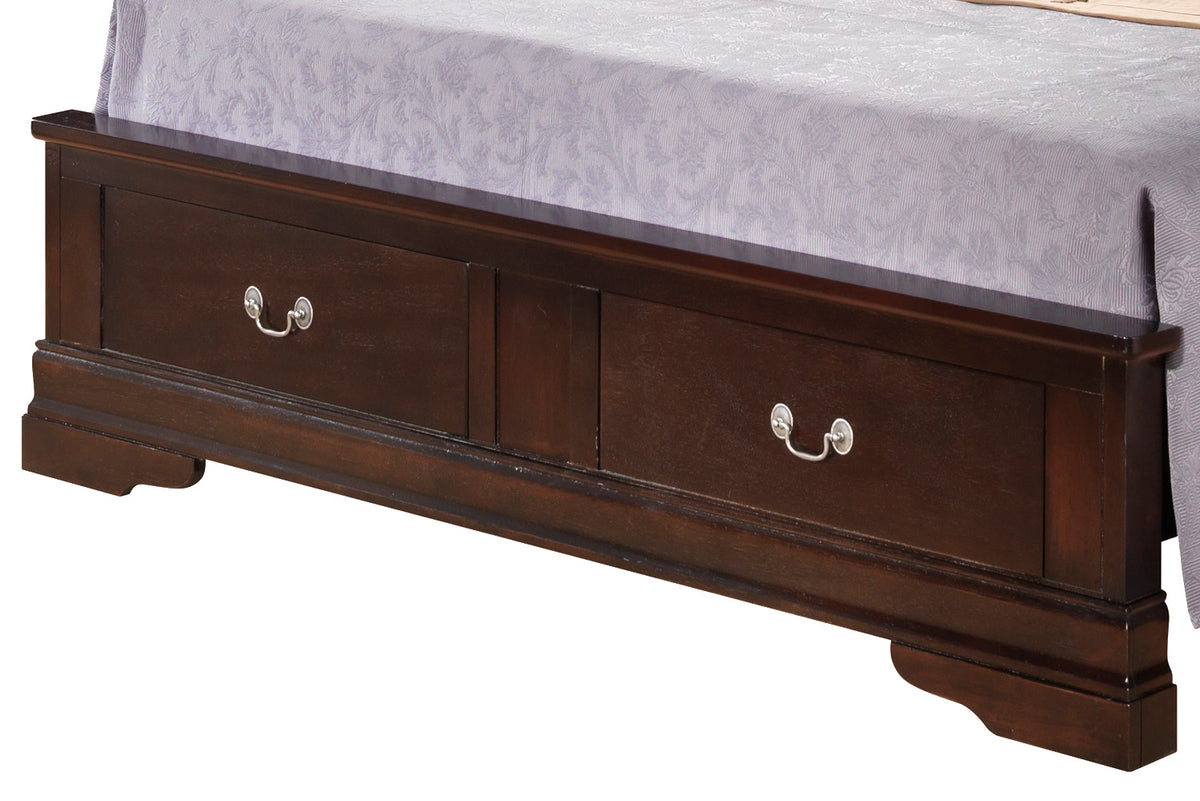 Louis Phillipe G3125D Qsb2 Queen Storage Bedcappuccino Beige Particle Board