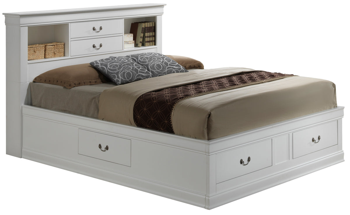 Louis Phillipe G3190B Fsb Full Storage Bedwhite White Particle Board