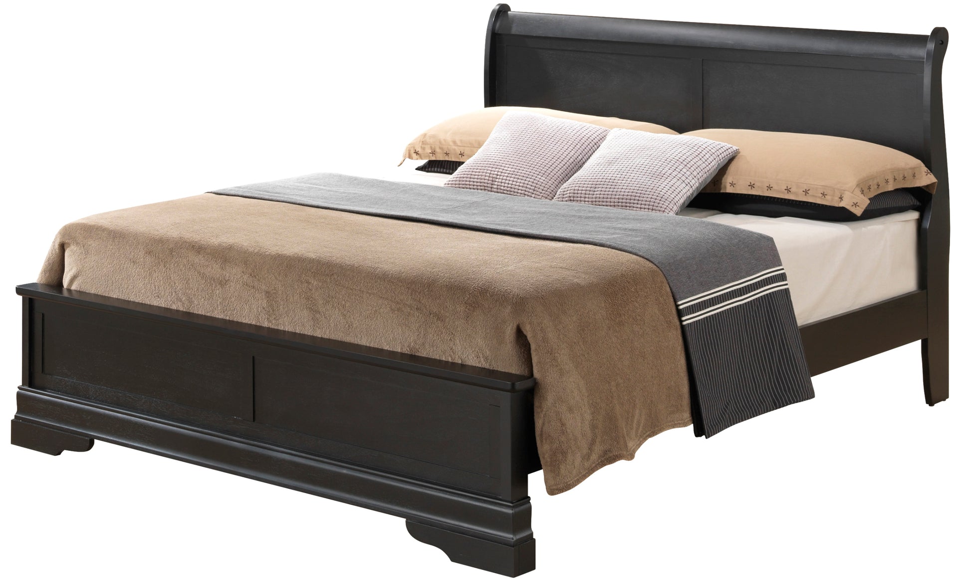 Louis Phillipe G3150E Qb3 Queen Bedblack Black Particle Board