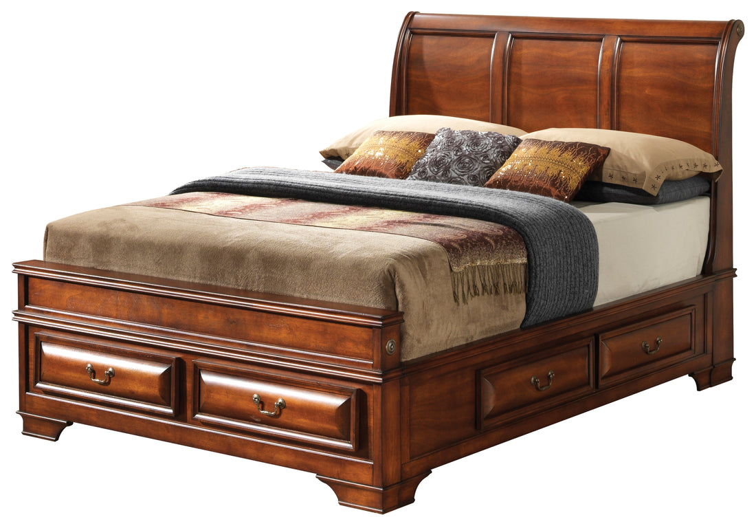 Lavita G8850A Kb King Storage Bedoak Oak Particle Board
