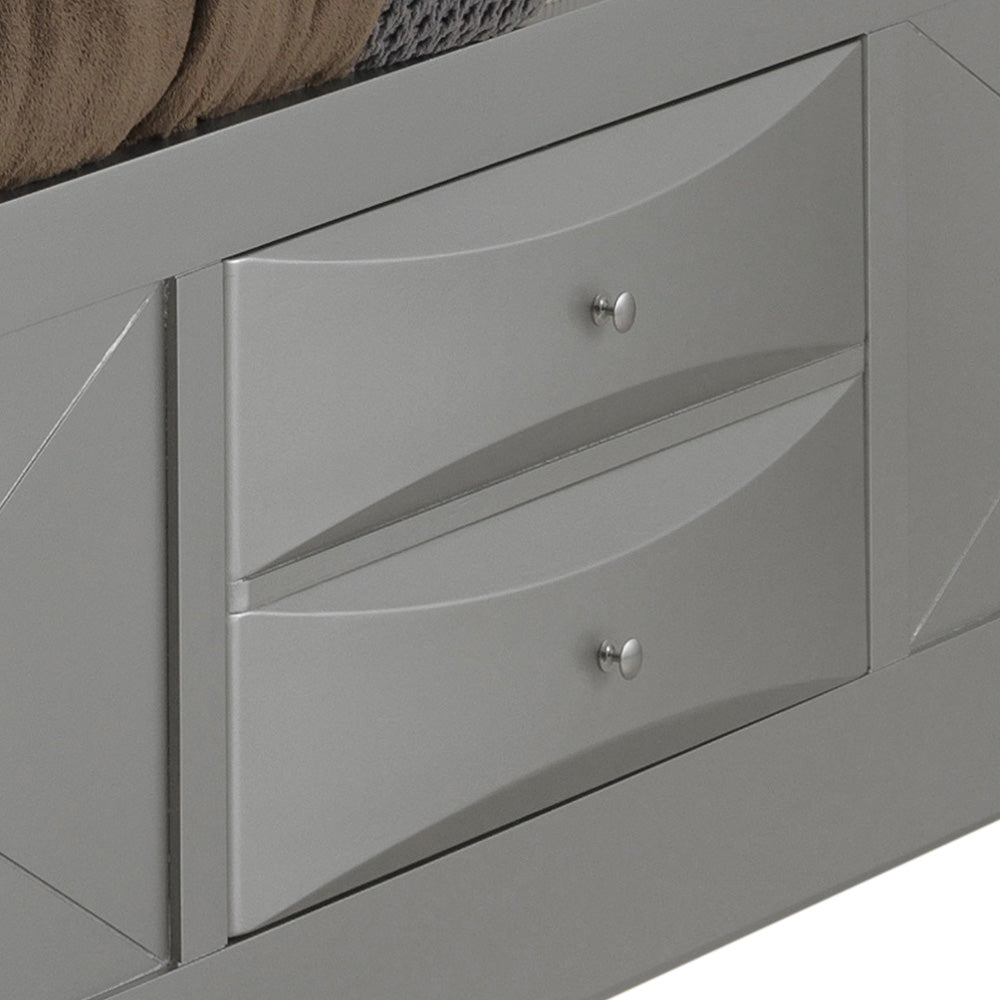 Marilla G1503G Tsb3 Twin Storage Bedsilver Champagne Champagne Particle Board