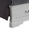 Elegant Full Bed With Storage In White White Particle Board