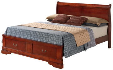 Louis Phillipe G3100D Ksb2 King Storage Bedcherry Cherry Particle Board