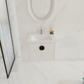 24 Inch Soft Close Doors Bathroom Vanity With Sink, For Small Bathroom Kd Packing Gloss White 2 Bathroom Wall Mounted Modern Plywood