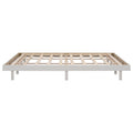 Modern Design Queen Floating Platform Bed Frame For White Washed Color White Washed Particle Board