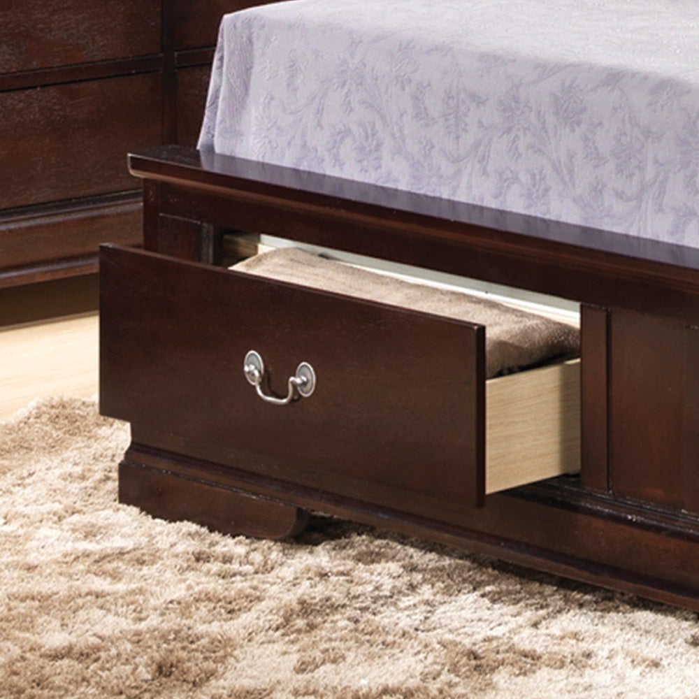 Louis Phillipe G3125D Qsb2 Queen Storage Bedcappuccino Beige Particle Board