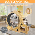 Cat Wheel 6 In 1 Cat Exercise Wheel,Upgraded Cat Wheel Exerciser For Indoor Cats,Large Cat Treadmill,Cat Running Wheel With Silent Wheel,Cat Walking Wheel Cat Furniture Cat Toys Natural Wood Wood