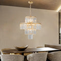 Same As W1340126461 L5023 Crystal Chandelier Modern Chandeliers Lights Fixture Hanging Pendant Light Fixture For Dining Room Bedroom Living Room Dia 19.7 Inch Gold Crystal Iron