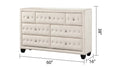 Sophia King 5 Pc Bedroom Set Made With Wood In Cream Box Spring Not Required King Cream Wood 5 Piece Set Bedroom Bed Included,Chest Included,Dresser Included,Mirror Included,Nightstand Included Contemporary,Modern Upholstered Velvet Tufted Wood