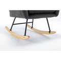 Same As W1372105256 35.5 Inch Rocking Chair With Pocket, Soft Teddy Fabric Rocking Chair For Nursery, Comfy Wingback Glider Rocker With Safe Solid Wood Base For Living Room Bedroom Balcony Greg Grey Casual Foam Teddy