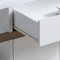 Modernize Kitchen Buffet Organizing Cabinet With 4 Shelves, White & Dark Taupe White Particle Board