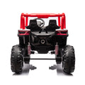 24V Ride On Xxl Utv Car For Kid,2Seater With Two Safety Belts, Side By Side 4X4 Ride On Off Road Truck With Parent Remote Control, Battery Powered Electric Car W High Low Speed, Two Safety Belts. Red Polyethylene