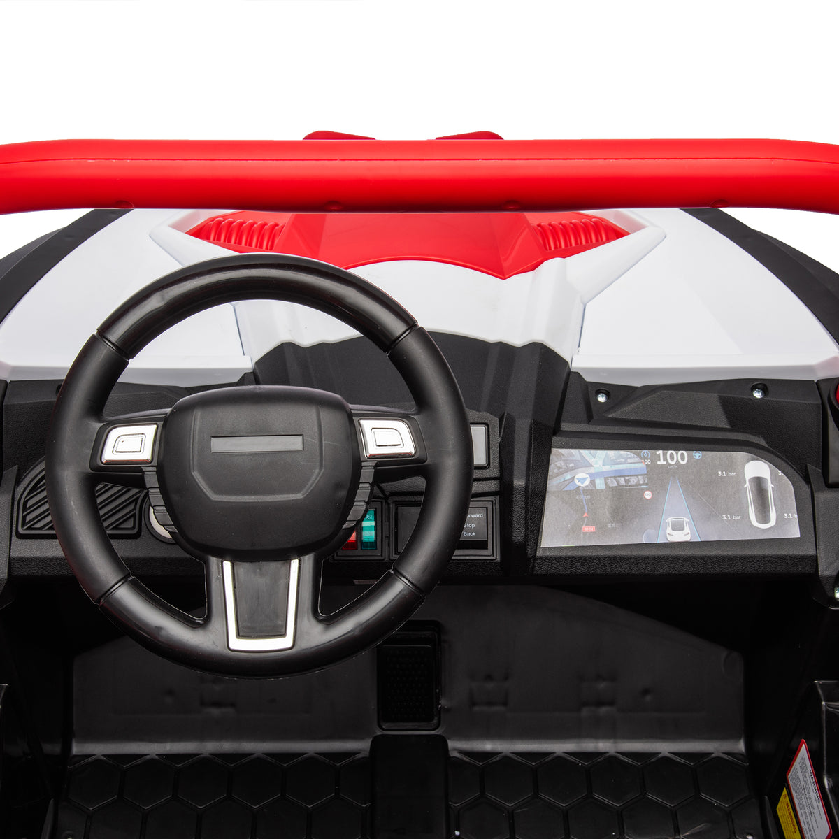 24V Ride On Xxl Utv Car For Kid,2Seater With Two Safety Belts, Side By Side 4X4 Ride On Off Road Truck With Parent Remote Control, Battery Powered Electric Car W High Low Speed, Two Safety Belts. Red Polyethylene