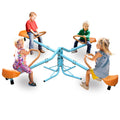 Outdoor Kids Spinning Seesaw Sit And Spin Teeter Totter Outdoor Playground Equipment Swivel Teeter Totter For Backyard Multicolor Stainless Steel