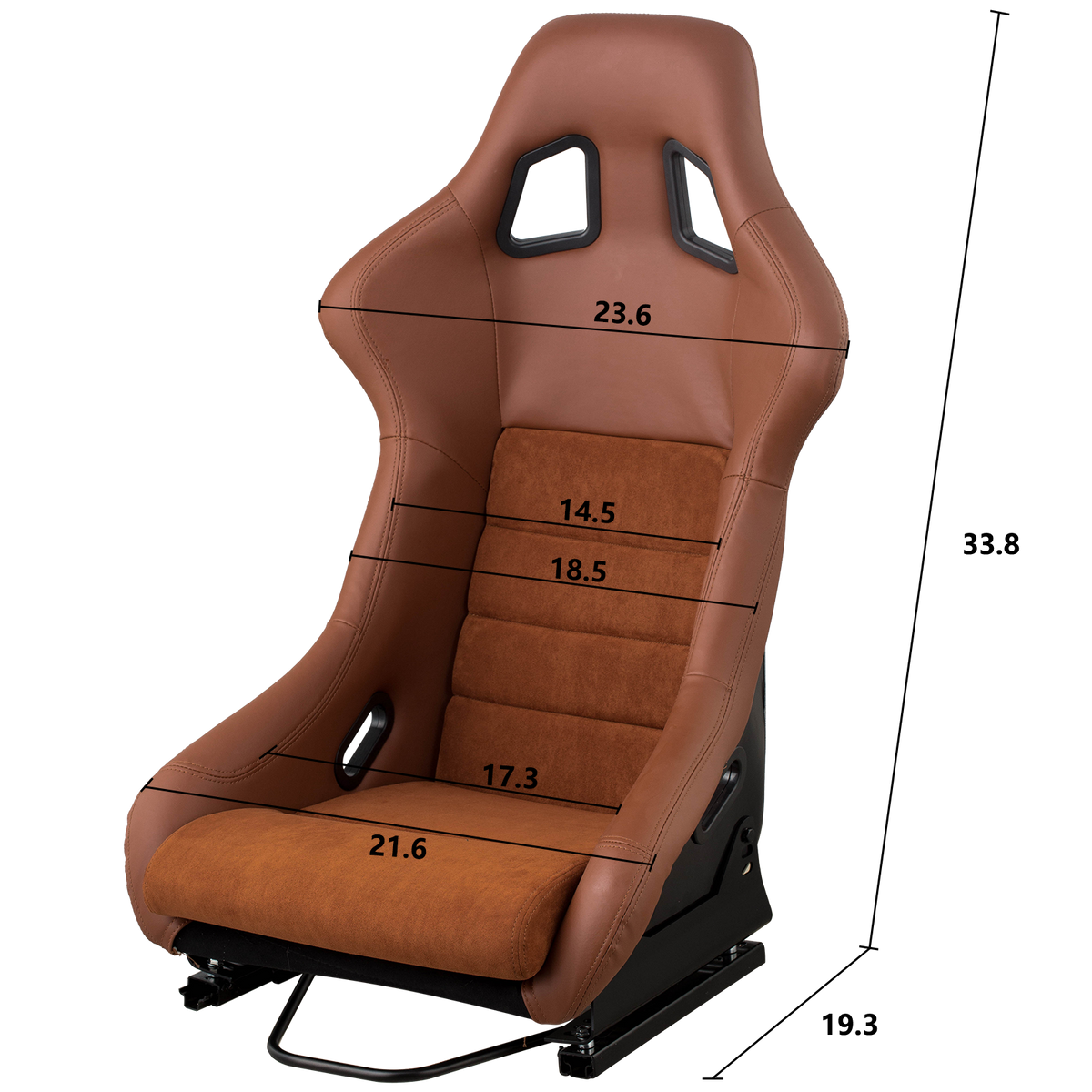 Racing Seat Brown Pu Fiberglass