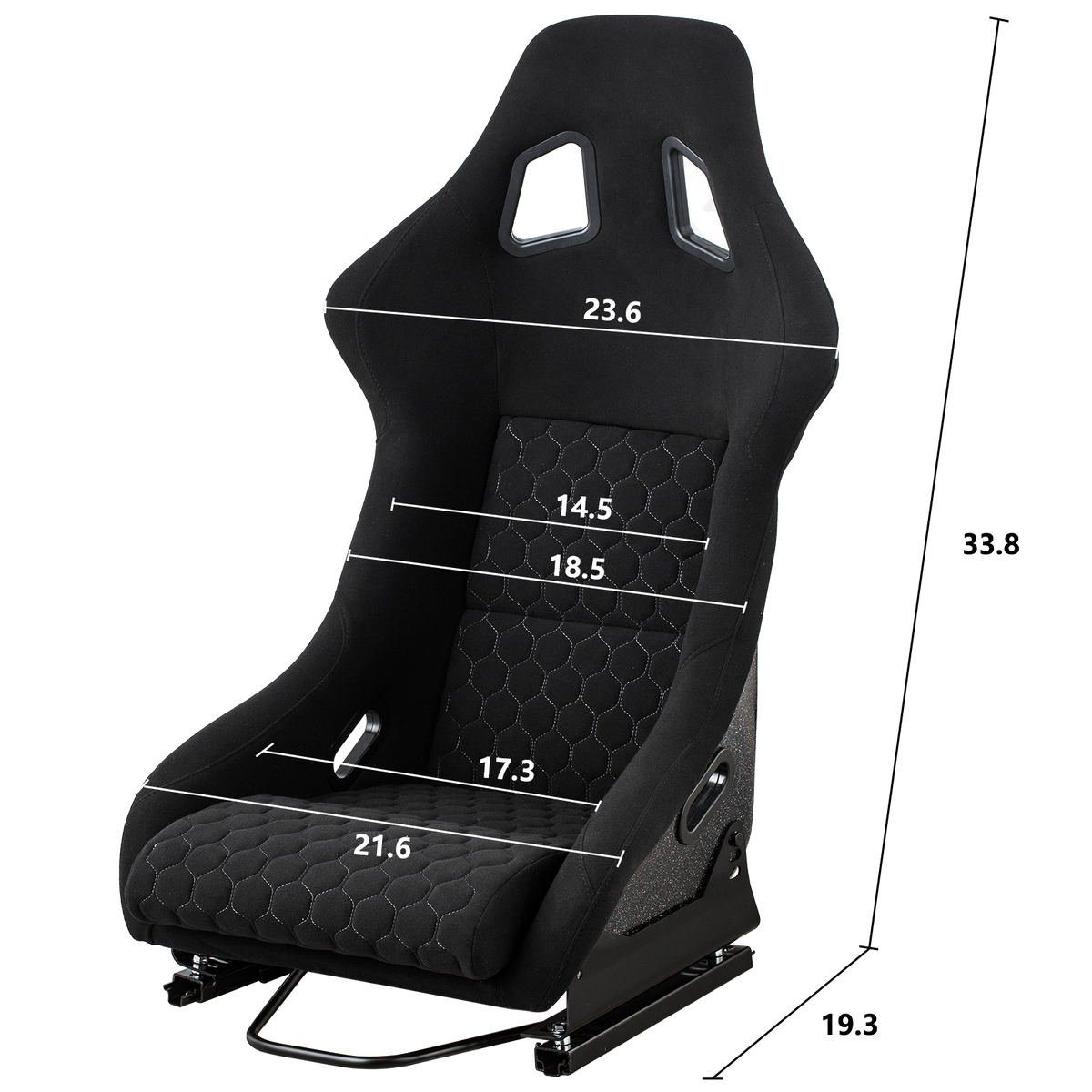 Racing Seat Black Fiberglass