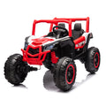24V Ride On Xxl Utv Car For Kid,2Seater With Two Safety Belts, Side By Side 4X4 Ride On Off Road Truck With Parent Remote Control, Battery Powered Electric Car W High Low Speed, Two Safety Belts. Red Polyethylene