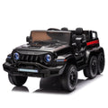 24V Ride On Car For Kids Battery Powered Ride On 4Wd Toys With Remote Control,Parents Can Assist In Driving,Music And Lights,Five Point Safety Belt,Rocking Chair Mode For Back And Forth Swinging Black Polyethylene