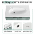 30 Inch Wall Mounted Bathroom Vanity, Soft Close Doors, For Small Bathroom Kd Packing Green 2 Bathroom Wall Mounted Modern Plywood