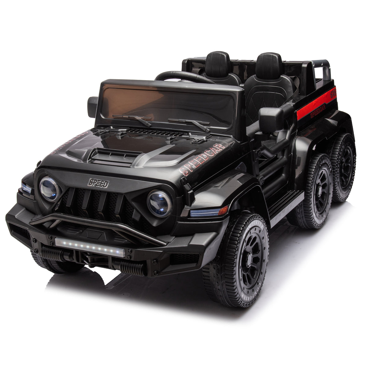 24V Ride On Car For Kids Battery Powered Ride On 4Wd Toys With Remote Control,Parents Can Assist In Driving,Music And Lights,Five Point Safety Belt,Rocking Chair Mode For Back And Forth Swinging Black Polyethylene